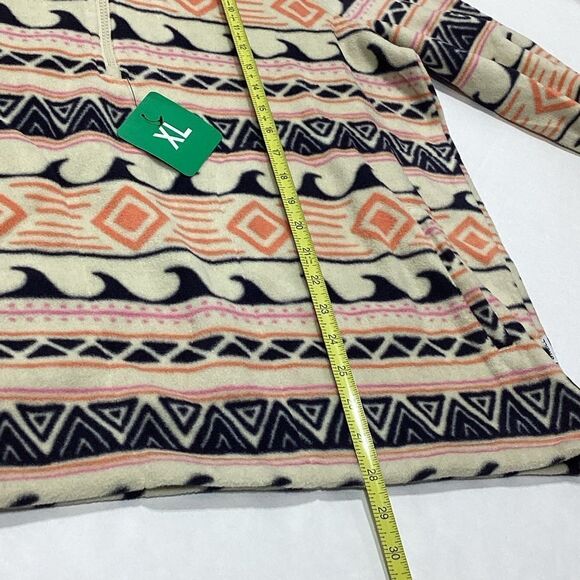 O’Neill Fleece Pullover Jacket NWT Multi Color Hood Quarter Zip XL - Picture 11 of 12